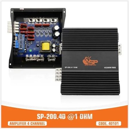 SP-200X4D 1 OHM WZMACNIACZ 4 KANAŁOWY