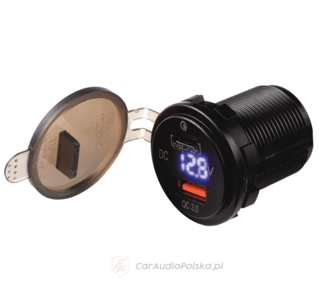 FOUR Connect wodoodporna ładowarka USB z wyświetlaczem napięcia 4-600162