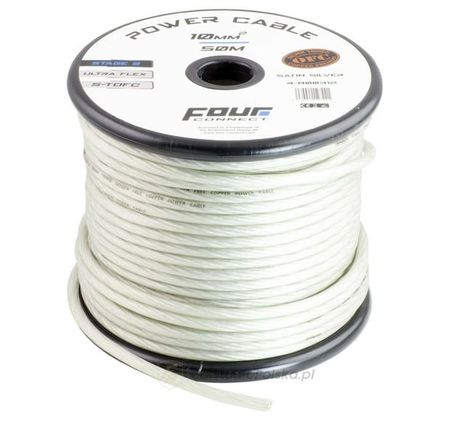 Kabel zasilający S-TOFC FOUR Connect 4-800312 STAGE3 10 mm2, satynowy srebrny