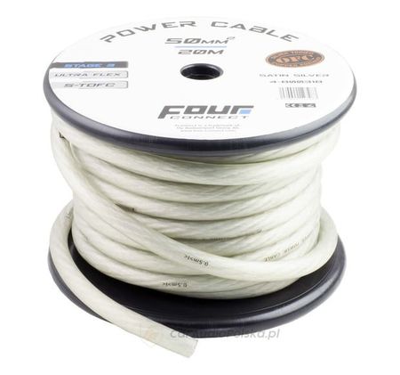 Kabel zasilający S-TOFC FOUR STAGE3 50 mm2, satynowy srebrny 4-800318