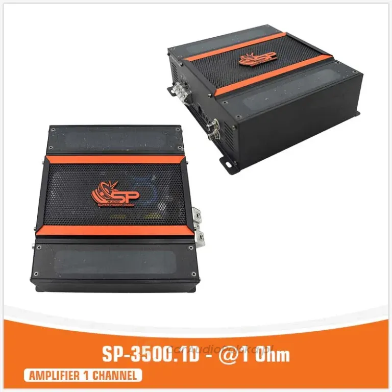 SP-3500D 1 OHM to monoblokowy wzmacniacz klasy D, zaprojektowany do zasilania subwooferów w systemach car audio. Dzięki możliwości pracy przy impedancji 1 Ω, oferuje solidną moc wyjściową oraz dynamiczny, głęboki bas
