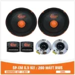 SP EM 6.5KIT 2-DROŻNY 2 GŁOŚNIKI NISKOTONOWE + 2 TW + 2 ZWROTNICE 200 W RMS